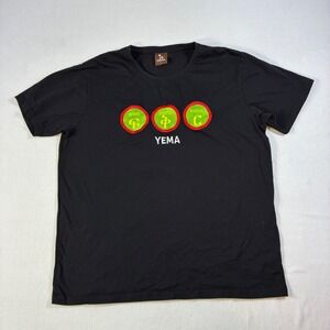 YEMA African Streetwear Graphic T-Shirt Mens‎ Large Black Good Joyful Human